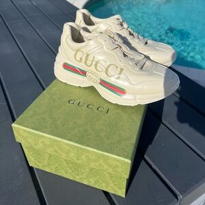 Gucci Women's Rhyton Leather Sneakers 36.5 brand new